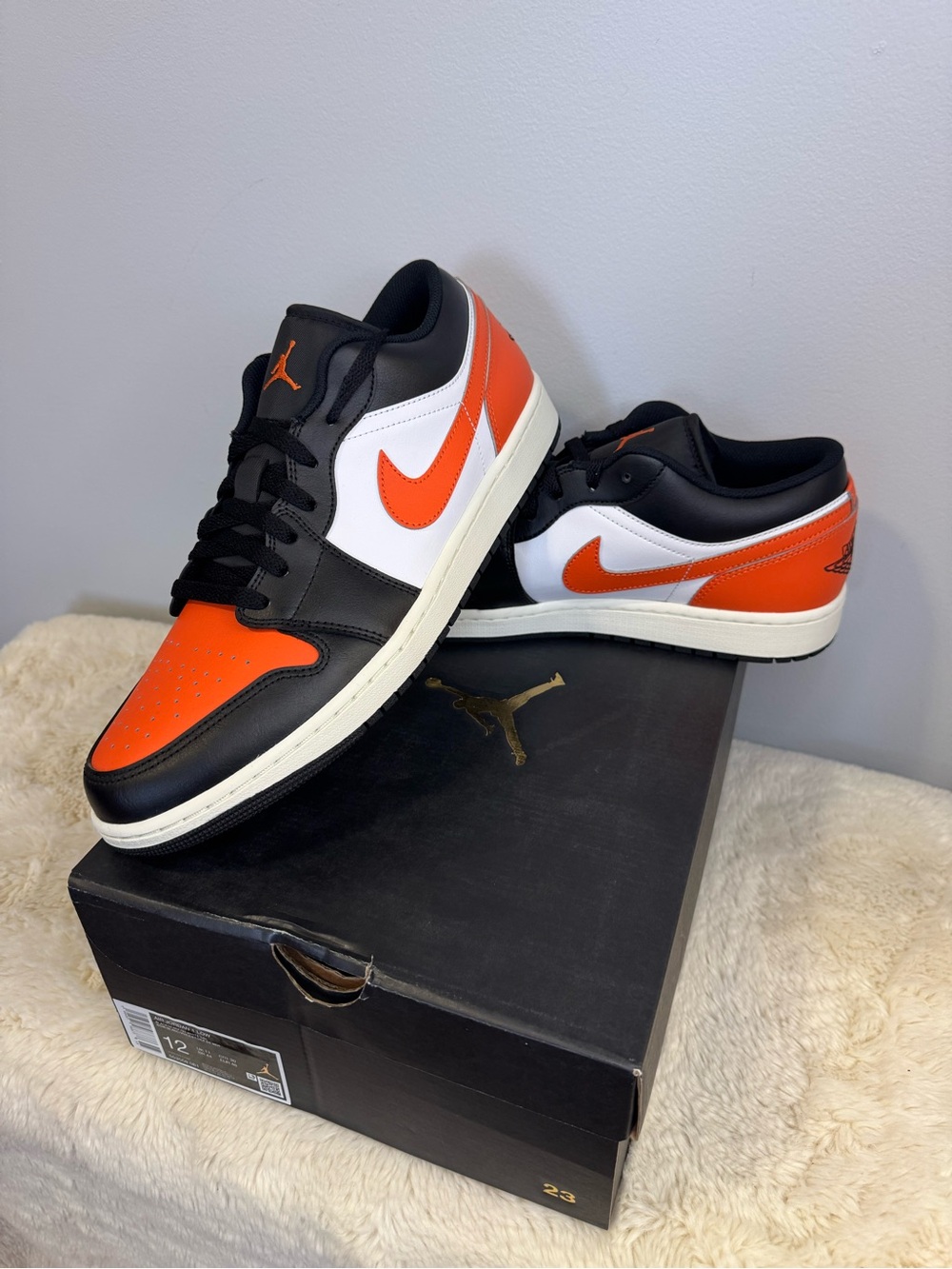 Nike Air Jordan 1 Low - Black, White & Orange
